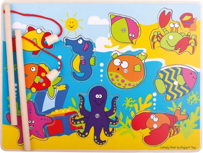 Wooden Game Sea Fishing