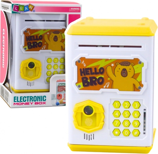 Electronic Safe for Kids Yellow with Capybara