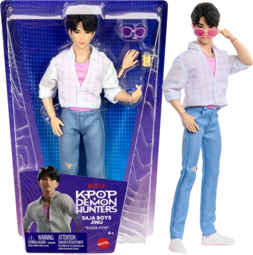 Mattel KPop Demon Hunters Saja Boys Jinu „Soda Pop“ mados lėlė 30 cm