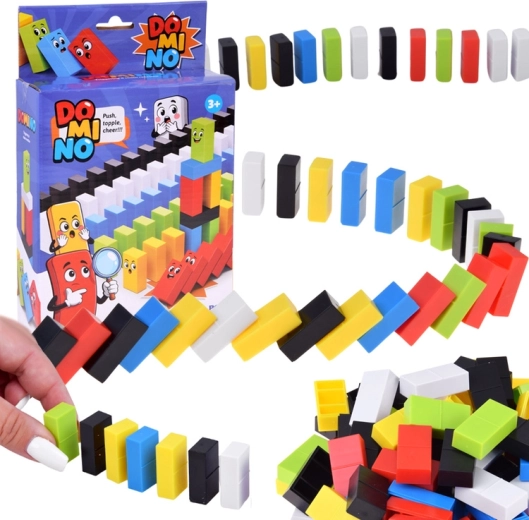Domino vaikams – spalvotos kaladėlės (100 dalių)