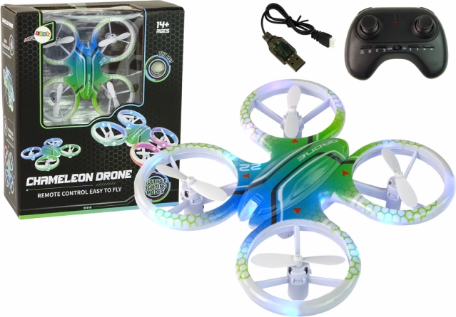 Colorful Remote-Controlled Drone with Lights