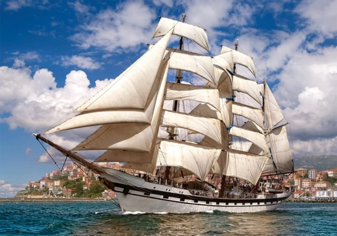 Puzzle 500 pieces – Large Sailing Ship Leaving the Harbor, CASTORLAND
