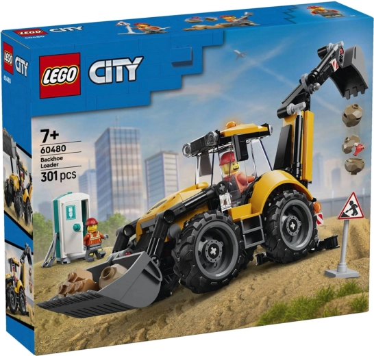 LEGO City geltonas ekskavatorius-krautuvas