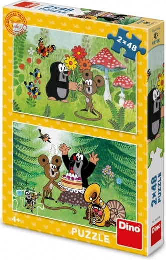 Dino dėlionė Kurmis – Šventė 2×48 detalių