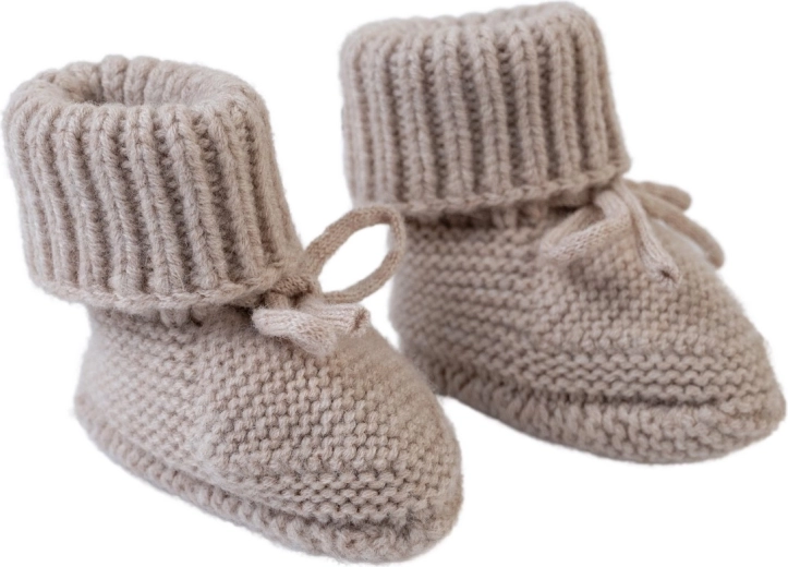 Lodger merino booties beige 0–6 months
