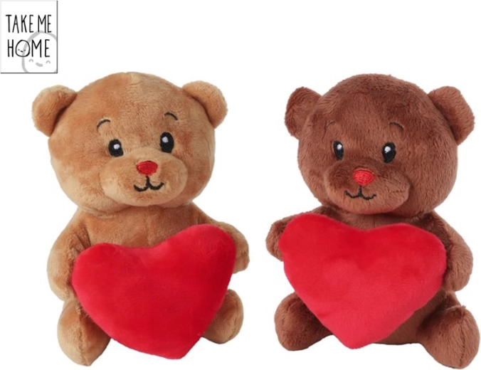 Plush Teddy Bear with Heart 15 cm Take Me Home