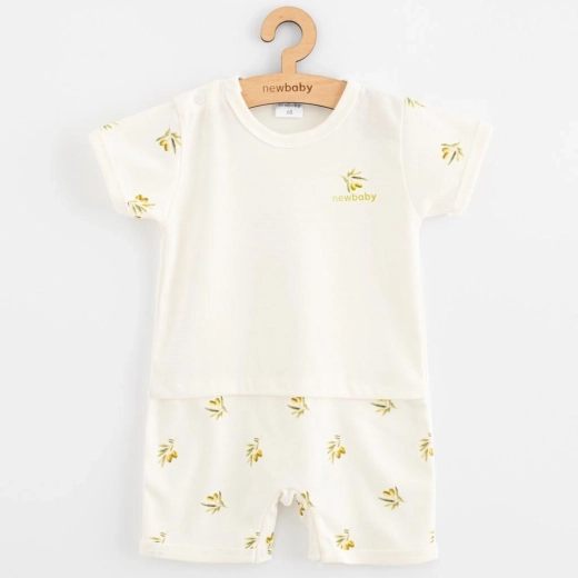 Summer baby romper made of organic cotton NEW BABY Olives, size 74 (6–9 months)