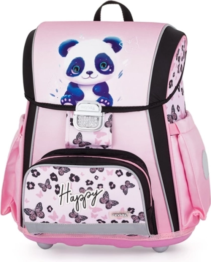 Mokyklinė kuprinė PREMIUM Panda rožinė
