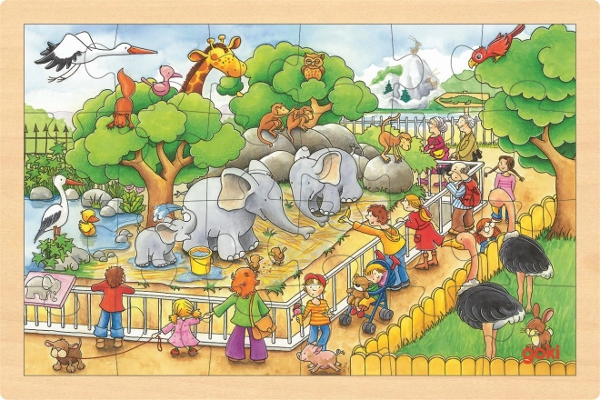 Wooden Puzzle Visit to the Zoo 24 Pieces