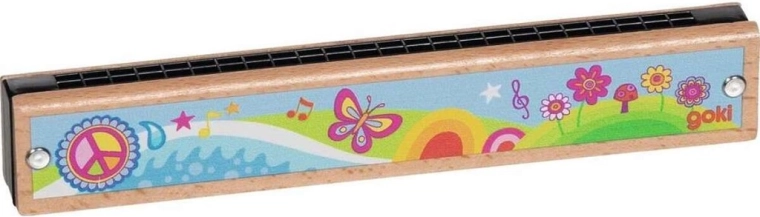 Goki wooden harmonica Flower