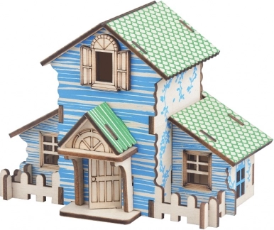 Woodcraft medinė 3D dėlionė „Miško trobelė“