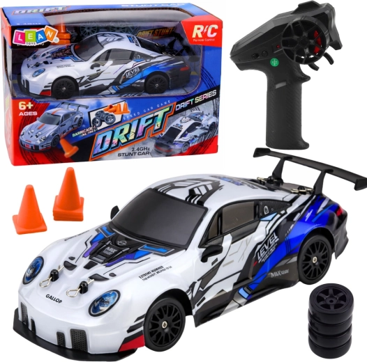 RC drifting car 1:24, 2.4 GHz, 4WD, LED – blue