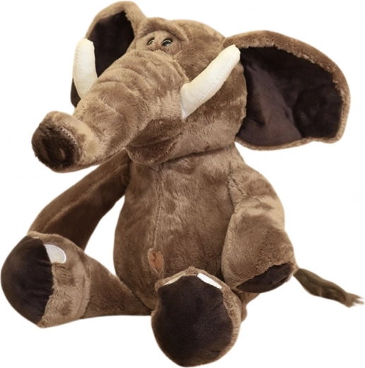 Plush elephant with big ears brown 22 cm