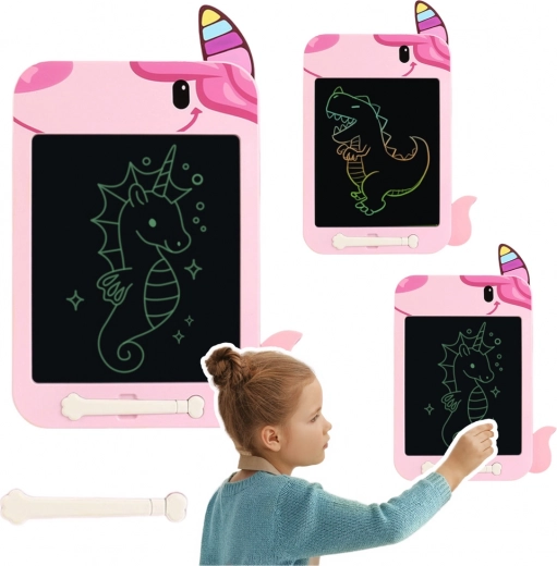 LCD piešimo planšetė „Vienaragis“ rožinė