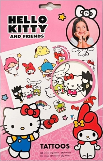 Hello Kitty laikinos tatuiruotės