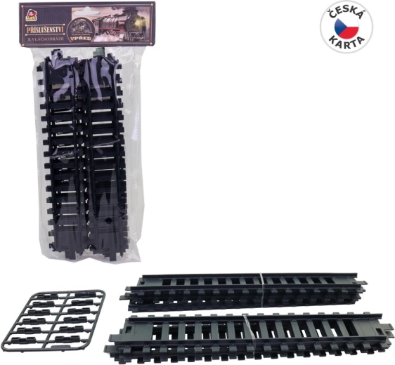 Tiesių bėgių rinkinys 22 cm – 6 vnt. su jungtimis