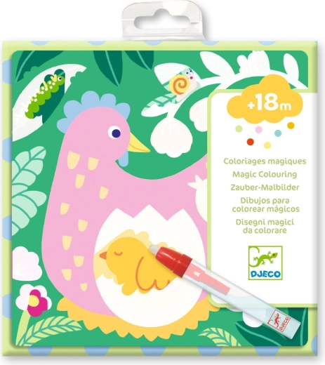 Djeco vandens spalvinimo kortelės – sodo gyvūnėliai