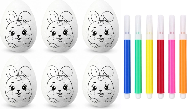 Markers in six colors