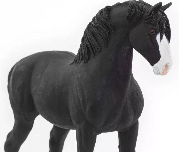 Realistic depiction of a Shire stallion