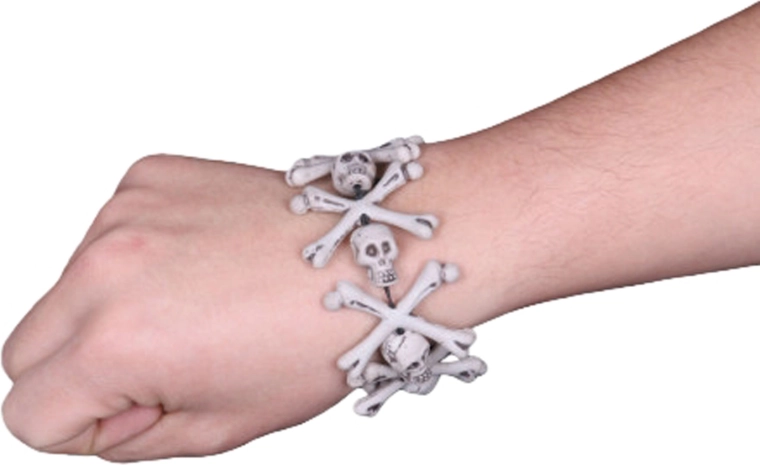 Party Bracelet with Skulls and Bones