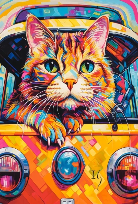 Dėlionė 100 dalių Cat Bus Travel – CASTORLAND