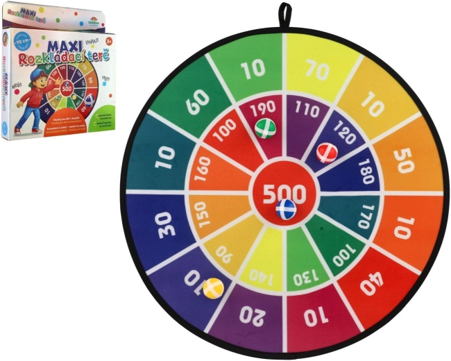 Maxi sulankstomas taikinys su lipuku (Velcro) 70 cm + 4 kamuoliukai