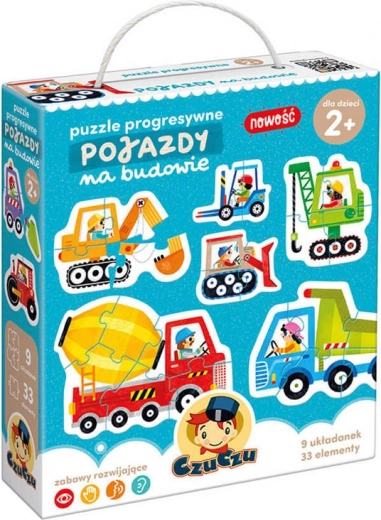 CzuCzu Progressive Puzzles: Vehicles on the Construction Site