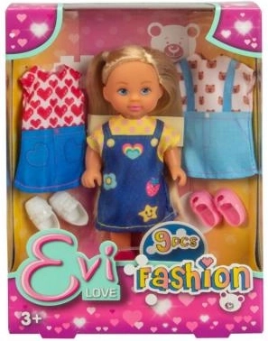 Mergaitė lėlė Evička su keičiamais outfitais