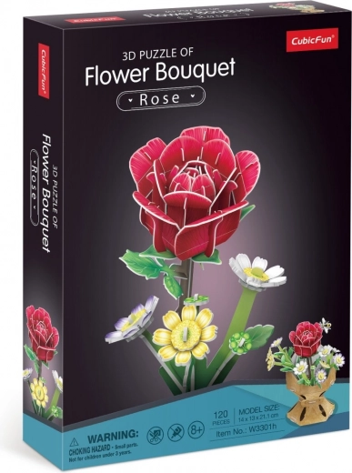 Puzzle 3D Floral Bouquet - Rose