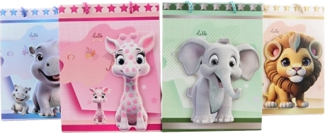 Gift Bag – Cheerful Safari Animals