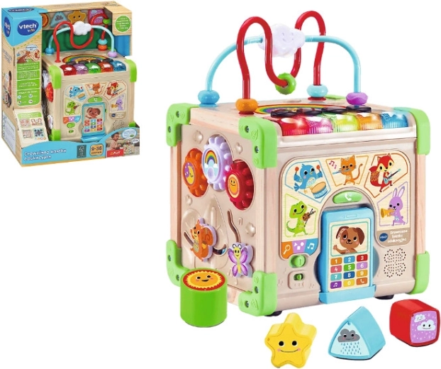 VTech medinė edukacinė kubo formos dėlionė
