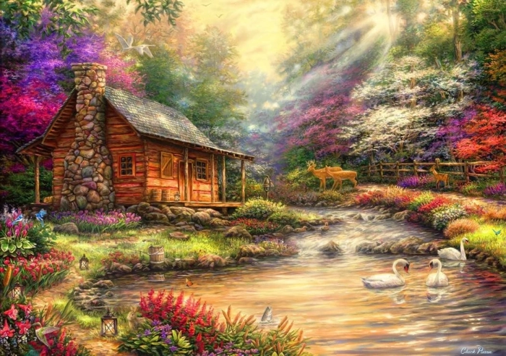 Puzzle BLUEBIRD Hunter’s Cabin 1000 pieces