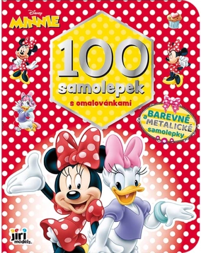 Minnie spalvinimo knygelė su 100 lipdukų