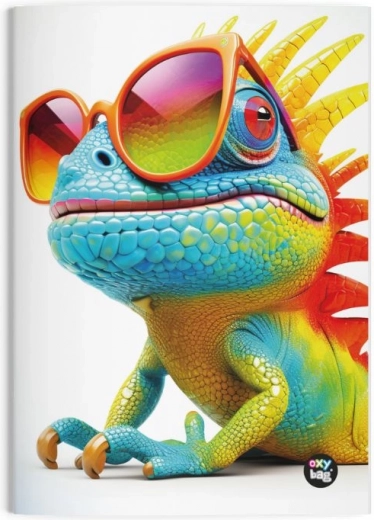 Ruled Notebook A4 Chameleon