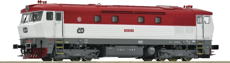 Roco dyzelinis lokomotyvas ČD 749 „Bardotka“, skaitmeninis su garsu H0