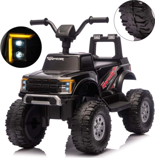 Milly Mally Ford F-150 Raptor elektrinis vaikiškas automobiliukas, juodas