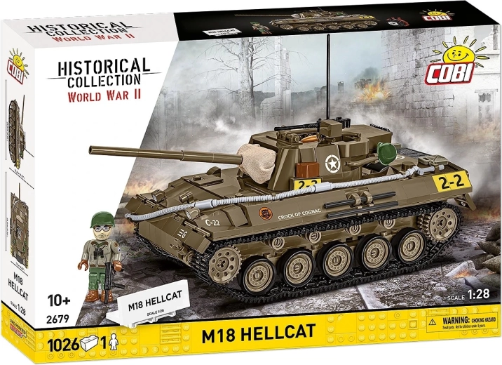 Cobi M18 Hellcat tanko konstruktorius 1:28 (1026 detalės)