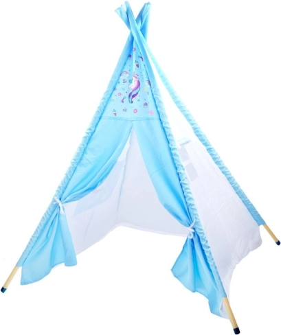 Children's teepee tent with unicorn