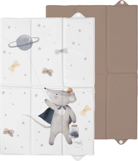 Ceba Baby kelioninis vystymo kilimėlis Basic Cosmic Mouse 60 × 40 cm