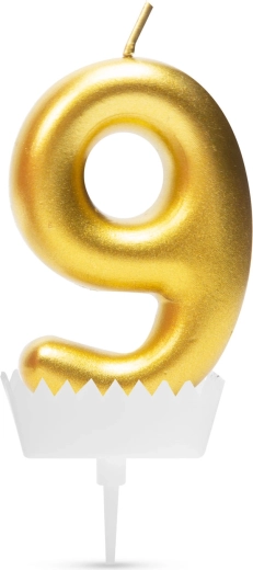 Tortinė žvakutė su skaičiumi 9