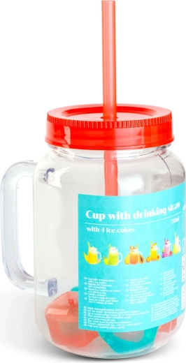 Practical lid with straw