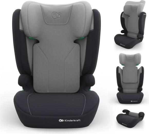 Kinderkraft automobilinė kėdutė i-Spark 2 Plus i-Size 100–150 cm, pilka