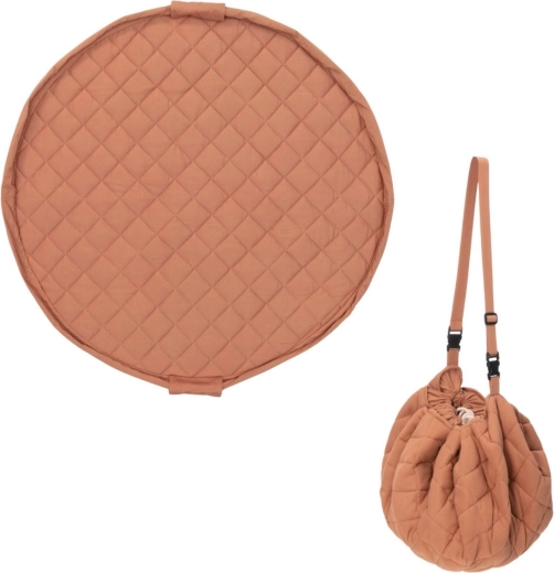 Play&Go Noomad soft organiškas žaidimų kilimėlis ir žaislų krepšys tawny brown