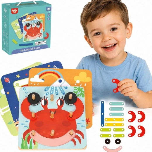 Medinė mozaika ir suveriama dėlionė (30 dalių) Tooky Toy