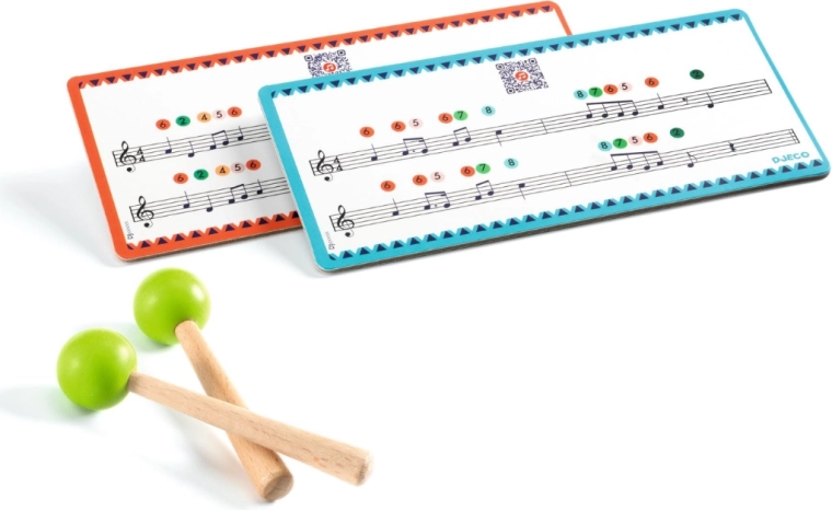 Kortelės su natomis paprastoms melodijoms