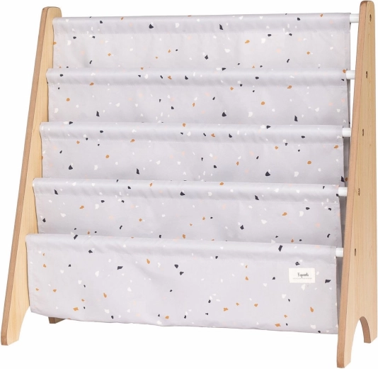 3 Sprouts knygų stovas recycled terrazzo/light gray