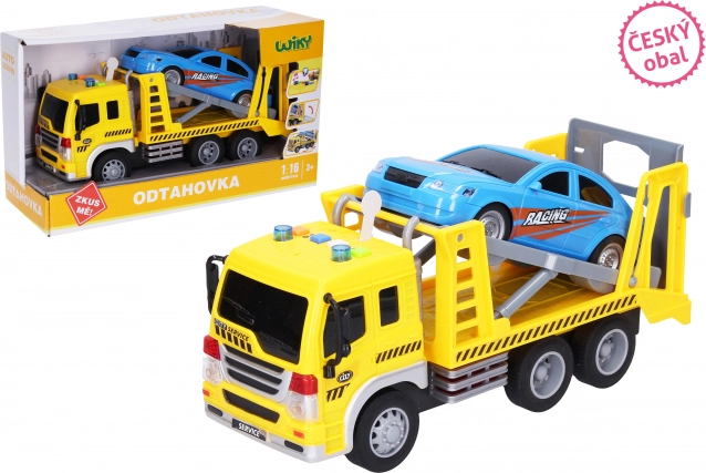 Tractor with car and effects 26x10x14 cm - Czech packaging