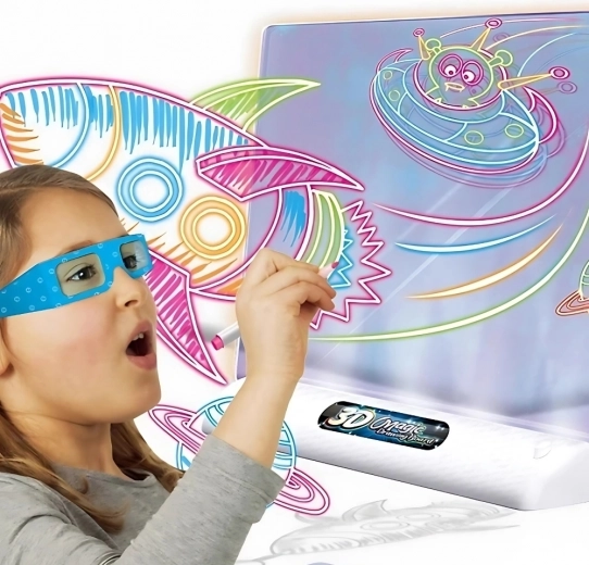 WOOPIE magnetinė 3D piešimo lenta su LED apšvietimu