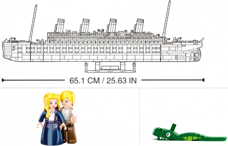 Įspūdingas 65 cm ilgis ir detalus atlikimas
