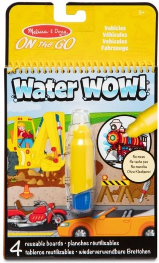 Vandens spalvinimo knygelė „Water Wow“ Transporto priemonės – Melissa & Doug